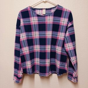 ThereAbouts Plaid Top Size 2XL